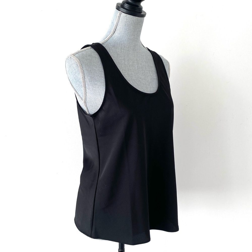 J. Crew Classic Black Tank Top Sz S Layering Basic Preppy Business Casual NWT
